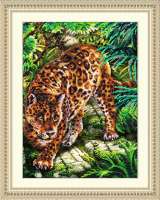 Набор для вышивания бисером ПАУТИНКА арт.Б-1491 В джунглях