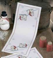 Набор для вышивания дорожки PERMIN арт 63-5642 "Белые медведи"