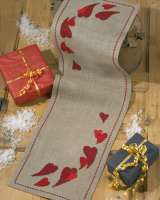 Набор для вышивания дорожки PERMIN арт 68-1296 "Рождественское сердце"