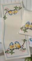 Набор для вышивания дорожки PERMIN арт 75-2855 "Птички"