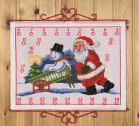 Набор для вышивания календаря  PERMIN арт 34-8206 "Рождественский календарь"