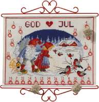 Набор для вышивания календаря PERMIN арт 34-7807 "Рождественский календарь"