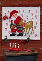 Набор для вышивания календаря PERMIN арт 34-3268 "Санта Клаус с оленем"