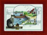 Набор для вышивания PERMIN арт 12-2306 "Серая кошка"